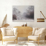 Shop Misty Morning Canvas Art Print-Brown, Grey, Landscape, Scandinavian, View All-framed wall decor artwork