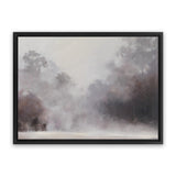 Shop Misty Morning Canvas Art Print-Brown, Grey, Landscape, Scandinavian, View All-framed wall decor artwork
