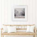 Shop Misty Morning (Square) Art Print-Grey, Scandinavian, Square, View All-framed painted poster wall decor artwork