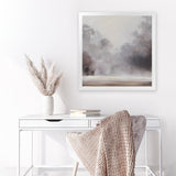 Shop Misty Morning (Square) Art Print-Grey, Scandinavian, Square, View All-framed painted poster wall decor artwork
