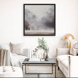 Shop Misty Morning (Square) Canvas Art Print-Grey, Scandinavian, Square, View All-framed wall decor artwork