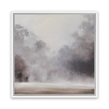 Shop Misty Morning (Square) Canvas Art Print-Grey, Scandinavian, Square, View All-framed wall decor artwork