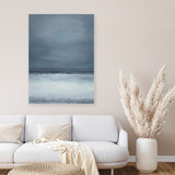 Shop Dusk Horizon I Canvas Art Print-Blue, Coastal, Nature, Portrait, View All-framed wall decor artwork