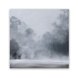 Shop Misty Morning II (Square) Art Print-Abstract, Blue, Grey, Scandinavian, Square, View All-framed painted poster wall decor artwork