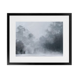 Shop Misty Morning II Art Print-Abstract, Blue, Grey, Horizontal, Landscape, Rectangle, Scandinavian, View All-framed painted poster wall decor artwork
