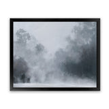 Shop Misty Morning II Art Print-Abstract, Blue, Grey, Horizontal, Landscape, Rectangle, Scandinavian, View All-framed painted poster wall decor artwork