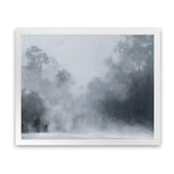 Shop Misty Morning II Art Print-Abstract, Blue, Grey, Horizontal, Landscape, Rectangle, Scandinavian, View All-framed painted poster wall decor artwork
