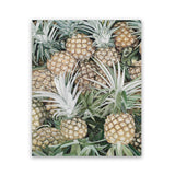 Shop Painted Pineapples Art Print-Green, Portrait, Rectangle, Tropical, View All, Yellow-framed painted poster wall decor artwork