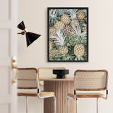 Shop Painted Pineapples Canvas Art Print-Green, Portrait, Rectangle, Tropical, View All, Yellow-framed wall decor artwork