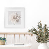 Shop Cream White Dahlia Flower (Square) Art Print-Botanicals, Florals, Square, View All, White-framed painted poster wall decor artwork