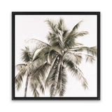 Shop Summer Palms Light I (Square) Canvas Art Print-Coastal, Green, Square, Tropical, View All-framed wall decor artwork