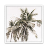 Shop Summer Palms Light I (Square) Canvas Art Print-Coastal, Green, Square, Tropical, View All-framed wall decor artwork