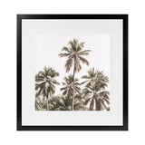 Shop Summer Palms Light II (Square) Art Print-Brown, Coastal, Green, Square, Tropical, View All-framed painted poster wall decor artwork