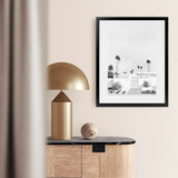 Shop Palms Springs Doorway 3 B&W Art Print-Black, Boho, Botanicals, Coastal, Grey, Portrait, Tropical, View All, White-framed painted poster wall decor artwork