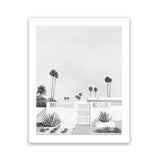 Shop Palms Springs Doorway 3 B&W Art Print-Black, Boho, Botanicals, Coastal, Grey, Portrait, Tropical, View All, White-framed painted poster wall decor artwork