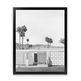 Shop Palm Springs Doorway 5 B&W Art Print-Black, Botanicals, Coastal, Grey, Portrait, Tropical, View All, White-framed painted poster wall decor artwork