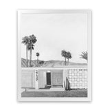 Shop Palm Springs Doorway 5 B&W Art Print-Black, Botanicals, Coastal, Grey, Portrait, Tropical, View All, White-framed painted poster wall decor artwork