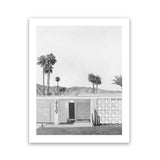 Shop Palm Springs Doorway 5 B&W Art Print-Black, Botanicals, Coastal, Grey, Portrait, Tropical, View All, White-framed painted poster wall decor artwork