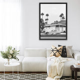 Shop Palm Springs Doorway 2 B&W Canvas Art Print-Black, Coastal, Grey, Portrait, Rectangle, Tropical, View All, White-framed wall decor artwork
