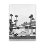 Shop Palm Springs Doorway 2 B&W Canvas Art Print-Black, Coastal, Grey, Portrait, Rectangle, Tropical, View All, White-framed wall decor artwork