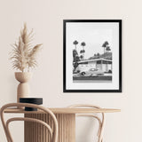 Shop Palm Springs Doorway 2 B&W Art Print-Black, Botanicals, Coastal, Grey, Portrait, Tropical, View All, White-framed painted poster wall decor artwork