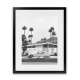 Shop Palm Springs Doorway 2 B&W Art Print-Black, Botanicals, Coastal, Grey, Portrait, Tropical, View All, White-framed painted poster wall decor artwork