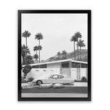 Shop Palm Springs Doorway 2 B&W Art Print-Black, Botanicals, Coastal, Grey, Portrait, Tropical, View All, White-framed painted poster wall decor artwork