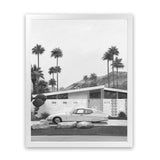 Shop Palm Springs Doorway 2 B&W Art Print-Black, Botanicals, Coastal, Grey, Portrait, Tropical, View All, White-framed painted poster wall decor artwork