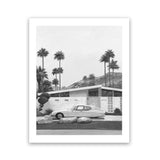 Shop Palm Springs Doorway 2 B&W Art Print-Black, Botanicals, Coastal, Grey, Portrait, Tropical, View All, White-framed painted poster wall decor artwork