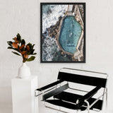 Shop Bronte Ocean Pool II Photo Canvas Art Print-Blue, Coastal, Nature, Photography, Photography Canvas Prints, Portrait, View All-framed wall decor artwork