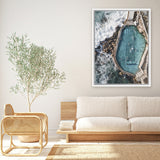 Shop Bronte Ocean Pool II Photo Canvas Art Print-Blue, Coastal, Nature, Photography, Photography Canvas Prints, Portrait, View All-framed wall decor artwork