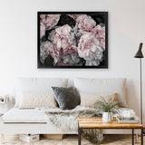Shop Pink Blooms II Art Print-Black, Botanicals, Florals, Horizontal, Landscape, Pink, Rectangle, View All-framed painted poster wall decor artwork