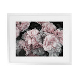 Shop Pink Blooms II Art Print-Black, Botanicals, Florals, Horizontal, Landscape, Pink, Rectangle, View All-framed painted poster wall decor artwork