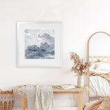 Shop Cloudscape II (Square) Art Print-Blue, Grey, Scandinavian, Square, View All-framed painted poster wall decor artwork