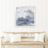 Shop Cloudscape II (Square) Art Print-Blue, Grey, Scandinavian, Square, View All-framed painted poster wall decor artwork