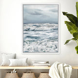 Shop Evening Swell Photo Canvas Art Print-Blue, Coastal, Landscape, Photography, Photography Canvas Prints, Portrait, Rectangle, View All-framed wall decor artwork