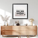 Shop Marfa (Square) Art Print-Hamptons, Neutrals, Scandinavian, Square, Tropical, View All, White-framed painted poster wall decor artwork