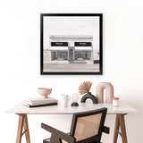 Shop Marfa (Square) Art Print-Hamptons, Neutrals, Scandinavian, Square, Tropical, View All, White-framed painted poster wall decor artwork