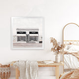 Shop Marfa (Square) Art Print-Hamptons, Neutrals, Scandinavian, Square, Tropical, View All, White-framed painted poster wall decor artwork