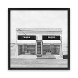 Shop Black & White Marfa (Square) Canvas Art Print-Black, Grey, Hamptons, Scandinavian, Square, View All, White-framed wall decor artwork