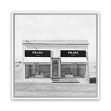 Shop Black & White Marfa (Square) Canvas Art Print-Black, Grey, Hamptons, Scandinavian, Square, View All, White-framed wall decor artwork