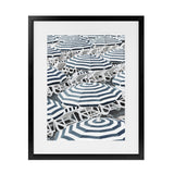 Shop Dark Blue Beach Umbrellas Art Print-Amalfi Coast Italy, Blue, Coastal, Hamptons, Portrait, Rectangle, View All-framed painted poster wall decor artwork
