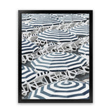 Shop Dark Blue Beach Umbrellas Art Print-Amalfi Coast Italy, Blue, Coastal, Hamptons, Portrait, Rectangle, View All-framed painted poster wall decor artwork