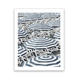 Shop Dark Blue Beach Umbrellas Art Print-Amalfi Coast Italy, Blue, Coastal, Hamptons, Portrait, Rectangle, View All-framed painted poster wall decor artwork