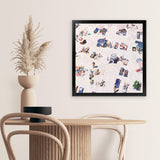 Shop Beach Bathers (Square) Art Print-Coastal, Neutrals, People, Pink, Square, Tropical, View All-framed painted poster wall decor artwork