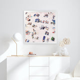 Shop Beach Bathers (Square) Art Print-Coastal, Neutrals, People, Pink, Square, Tropical, View All-framed painted poster wall decor artwork