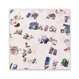 Shop Beach Bathers (Square) Art Print-Coastal, Neutrals, People, Pink, Square, Tropical, View All-framed painted poster wall decor artwork