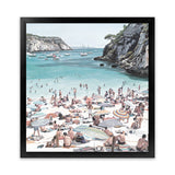 Shop European Cove (Square) Art Print-Blue, Coastal, Green, Square, Tropical, View All-framed painted poster wall decor artwork