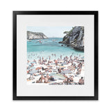 Shop European Cove (Square) Art Print-Blue, Coastal, Green, Square, Tropical, View All-framed painted poster wall decor artwork