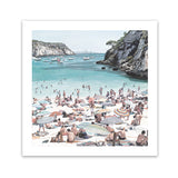 Shop European Cove (Square) Art Print-Blue, Coastal, Green, Square, Tropical, View All-framed painted poster wall decor artwork